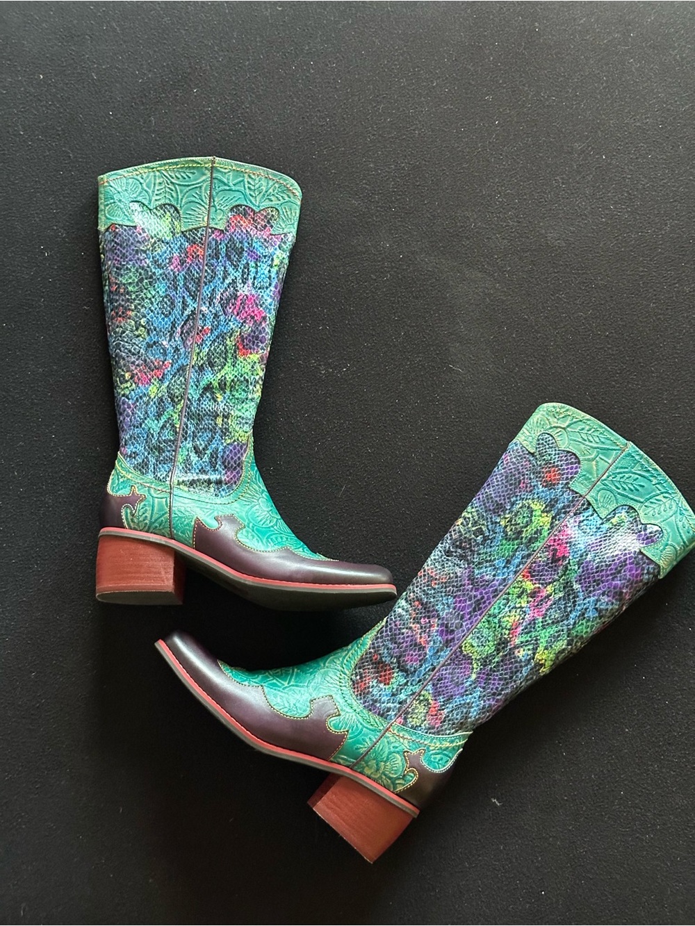 L'artiste tortoise multi boots LIKE NEW! Women’s Size 37 Rare Limited Edition